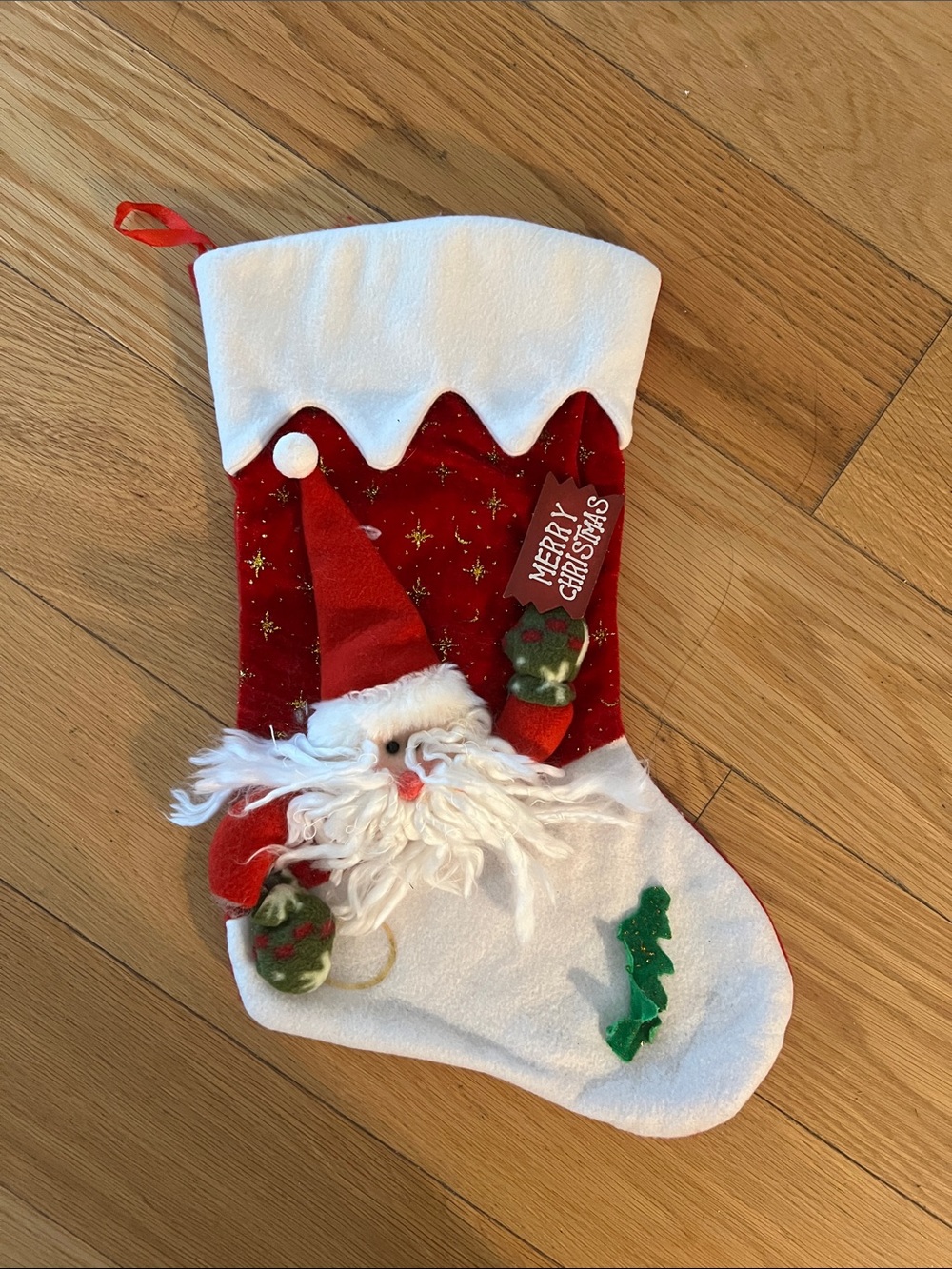 Red and White Santa Christmas Stocking